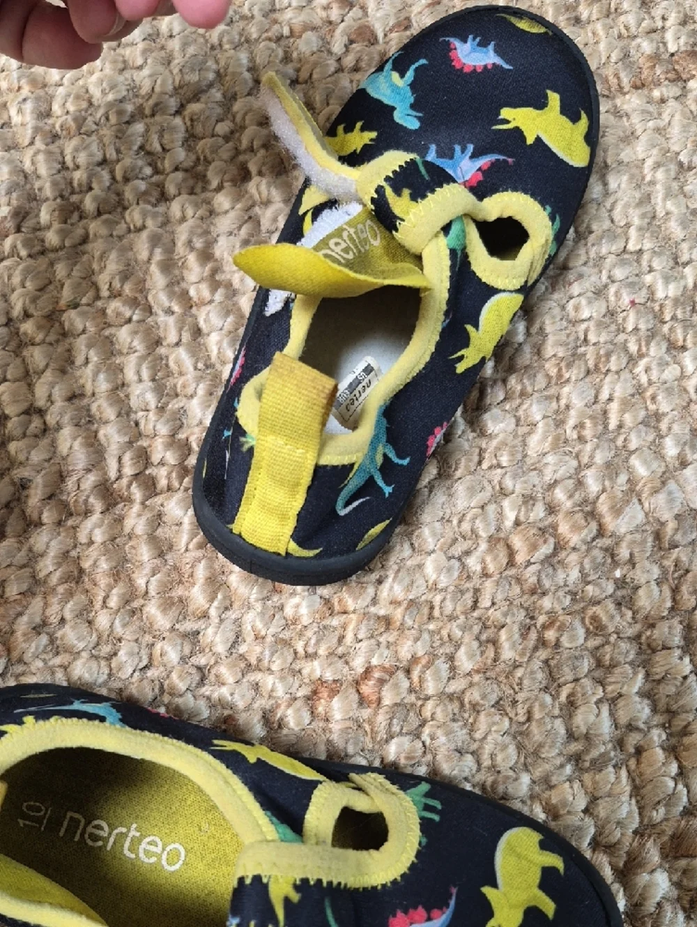Toddler's dinosaur print water shoes are from the brand Nerteo. 10 Water Shoes